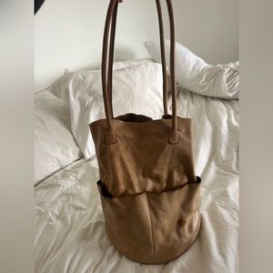 ARE STUDIO TAN BARREL BAG